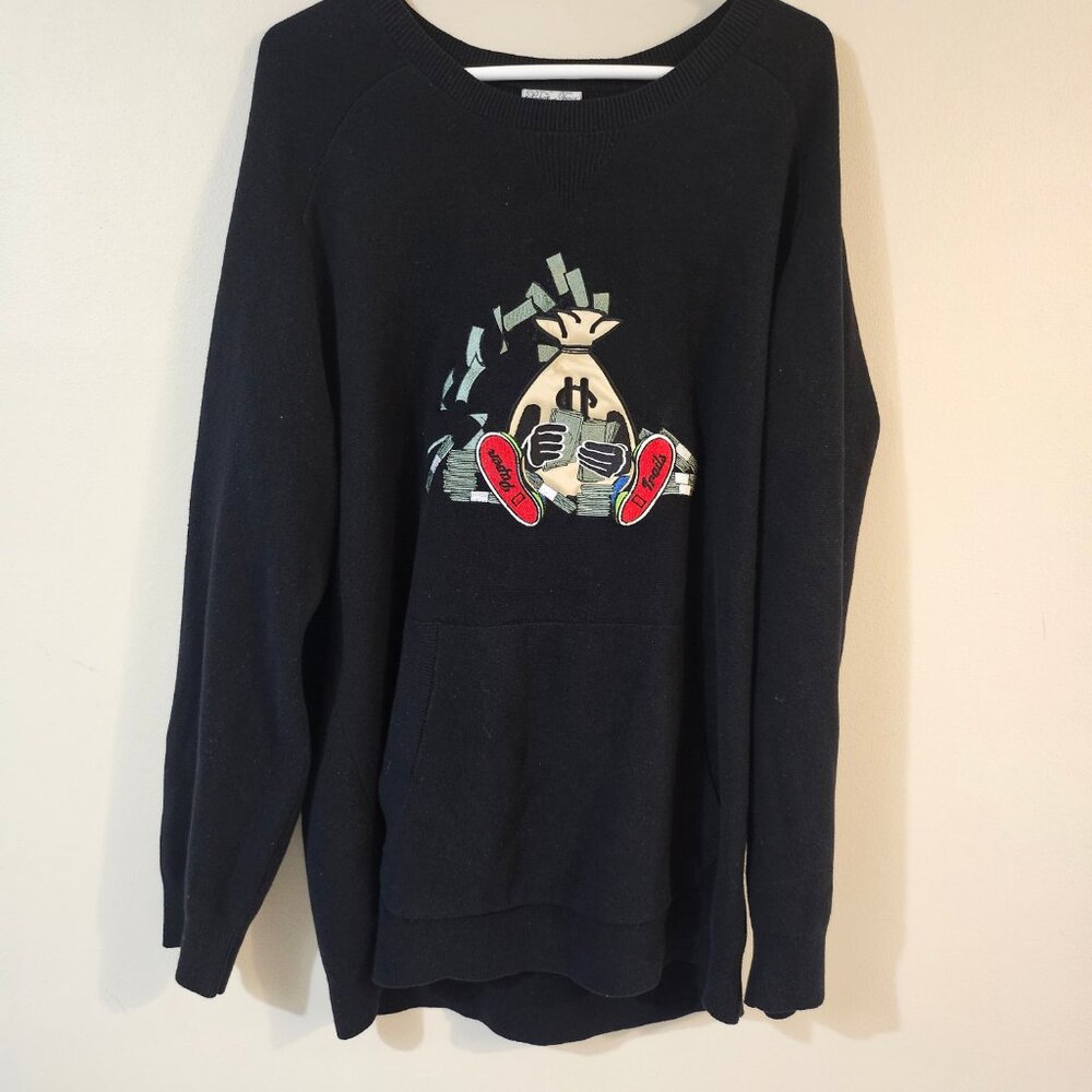 Paper Trails BKNY Men's Long Pocketed Graphic Sweatshirt - Size L